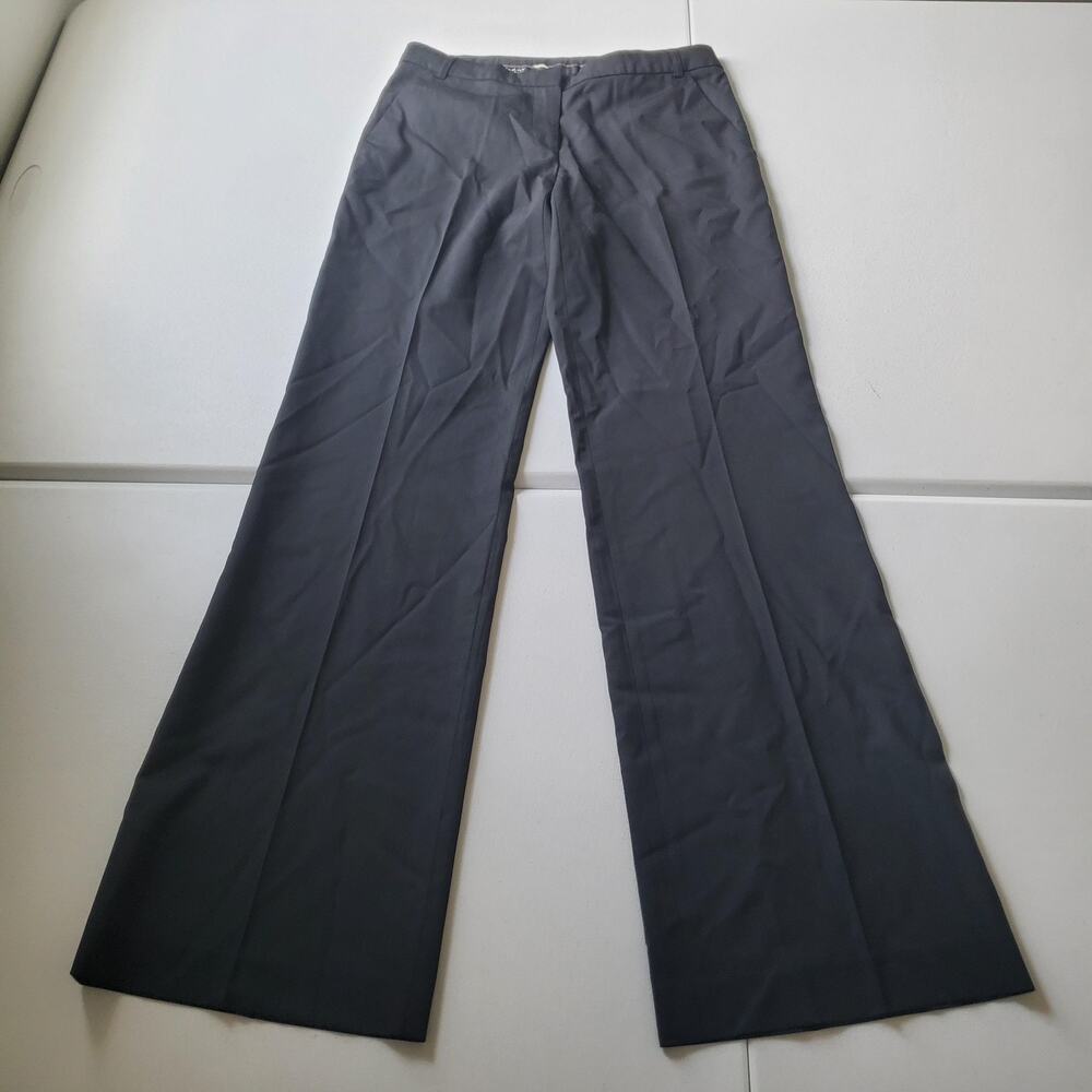 Burberry London Pants Womens 6 Black Wool Twill Dress Trousers Stretch Lined